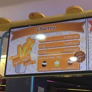 Thực đơn- Cafe Churros & Pops - Lotte Mart Nam Sài Gòn