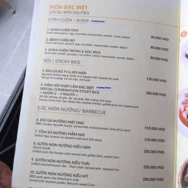 Thực đơn- Ciao Cafe - Nguyễn Văn Hưởng
