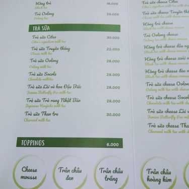 Thực đơn- Cafe Citea - Milktea