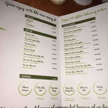 Thực đơn- Cafe Citea - Milktea