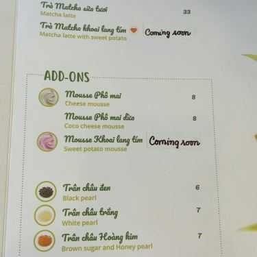 Thực đơn- Cafe Citea - Milktea