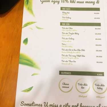 Thực đơn- Cafe Citea - Milktea