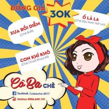 Thực đơn- Chè Cô Ba - Shop Online