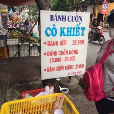 Thực đơn- Ăn vặt Cô Khiết - Bánh Cuốn