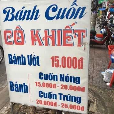 Thực đơn- Ăn vặt Cô Khiết - Bánh Cuốn