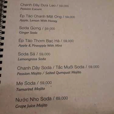 Thực đơn- Quán Ăn Cỏ Nội Vegetarian - Bông Sen Hotel