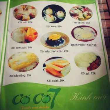 Thực đơn- Cafe CoCo 7 - Đường D2