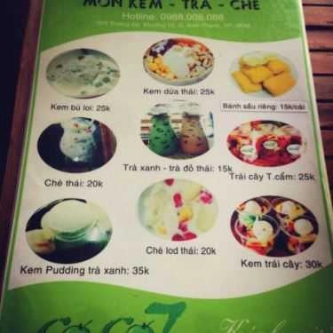 Thực đơn- Cafe CoCo 7 - Đường D2