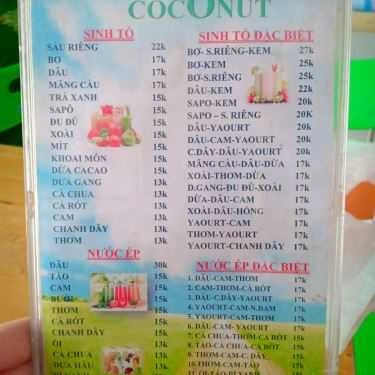 Thực đơn- Coconut Coffee