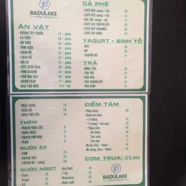 Thực đơn- Badulake - Coffee & Trà Sữa