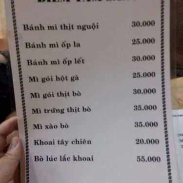 Thực đơn- Bảo Bảo - Coffee & Food