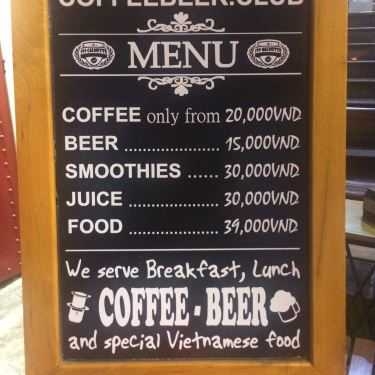 Thực đơn- Coffee Bike - Calmette