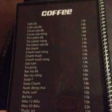 Thực đơn- Coffee King - Nguyễn Duy Trinh