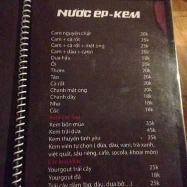 Thực đơn- Coffee King - Nguyễn Duy Trinh