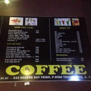 Thực đơn- Coffee King - Nguyễn Duy Trinh