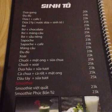 Thực đơn- Coffee King - Nguyễn Duy Trinh