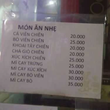 Thực đơn- Napoli Coffee - 3E Hòa Bình