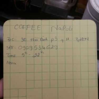 Tổng hợp- Napoli Coffee - 3E Hòa Bình