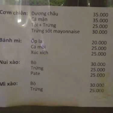 Thực đơn- Napoli Coffee - 3E Hòa Bình