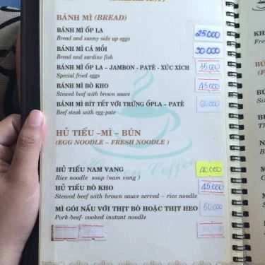 Thực đơn- Thiên Đường Cafe