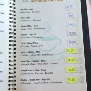 Thực đơn- Thiên Đường Cafe