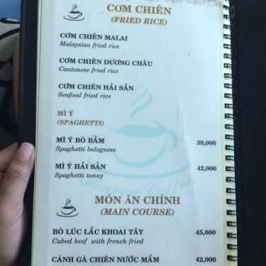 Thực đơn- Thiên Đường Cafe