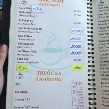 Thực đơn- Thiên Đường Cafe