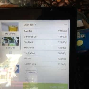Thực đơn- Tiến Râu Coffee