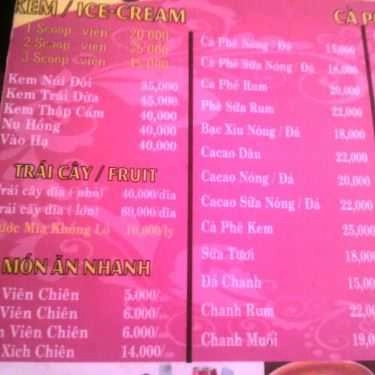 Thực đơn- Văn Lang Coffee