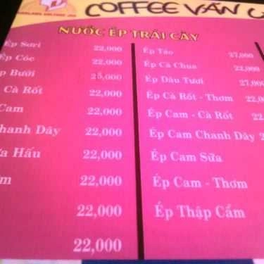 Thực đơn- Văn Lang Coffee