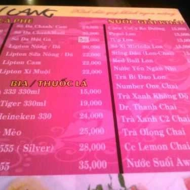 Thực đơn- Văn Lang Coffee