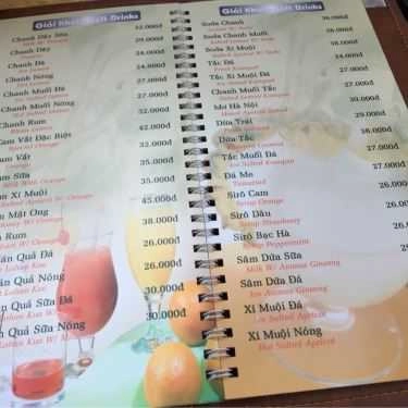 Thực đơn- Cội Nguồn Cafe - Hoàng Văn Hợp