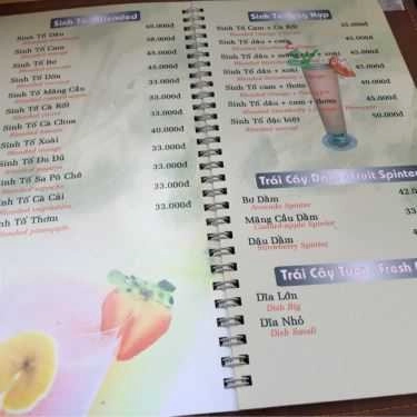 Thực đơn- Cội Nguồn Cafe - Hoàng Văn Hợp