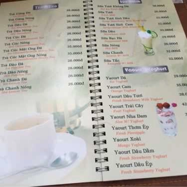 Thực đơn- Cội Nguồn Cafe - Hoàng Văn Hợp