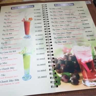 Thực đơn- Cội Nguồn Cafe - Hoàng Văn Hợp