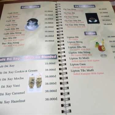 Thực đơn- Cội Nguồn Cafe - Hoàng Văn Hợp