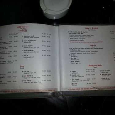 Thực đơn- Cõi Riêng Cafe