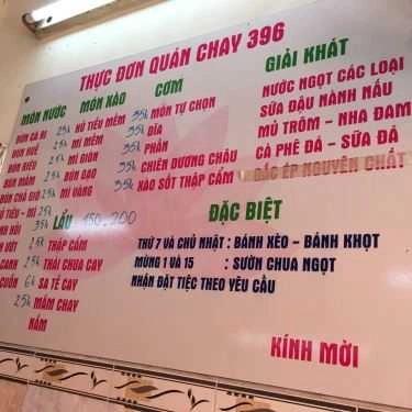 Thực đơn- Quán Ăn Cơm Chay 396
