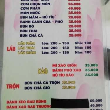Thực đơn- Quán Ăn Quán Chay Diệu Minh