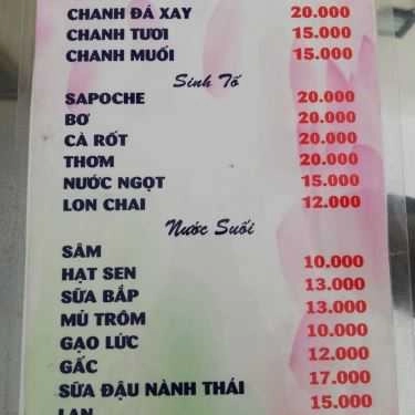 Thực đơn- Quán Ăn Quán Chay Diệu Minh