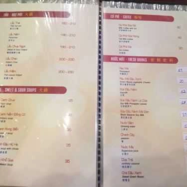 Thực đơn- Quán Ăn Đóa Sen Vàng - Quán Cơm Chay