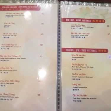 Thực đơn- Quán Ăn Đóa Sen Vàng - Quán Cơm Chay