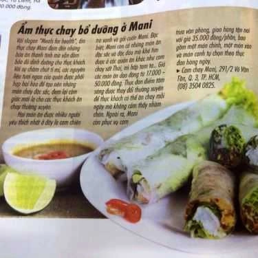 Tổng hợp- Quán Ăn Cơm Chay Mani