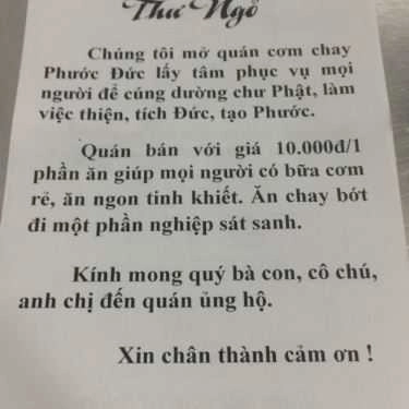 Tổng hợp- Quán Ăn Cơm Chay Phước Đức