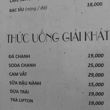 Thực đơn- Quán Cơm Comida - Food & Drinks
