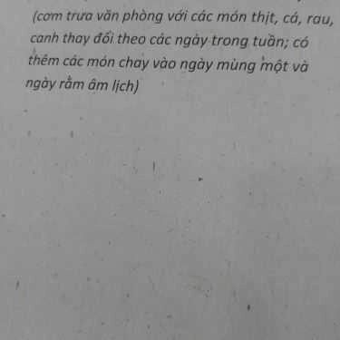 Thực đơn- Quán Cơm Comida - Food & Drinks