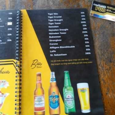Thực đơn- Cafe Container Pub