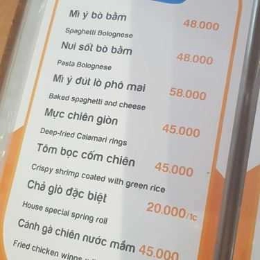 Thực đơn- Coochie Coo Cafe