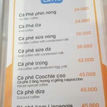 Thực đơn- Coochie Coo Cafe