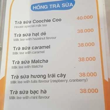 Thực đơn- Coochie Coo Cafe